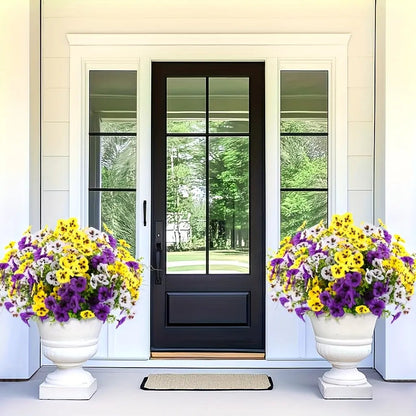 12.56-inch Artificial Tricolor Violet Flowers - Imitating UV Resistant