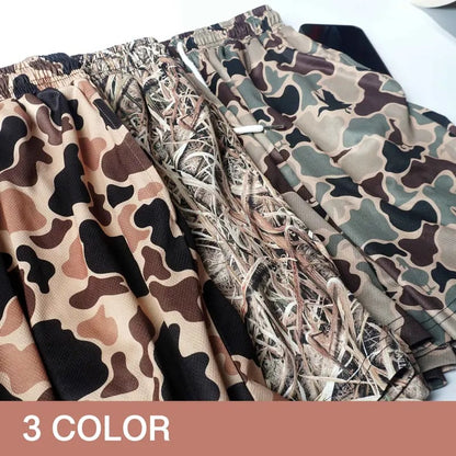 Pack 3 Duck Hunting Camo Shorts - 7 Inch Inseam Camo Mesh Design